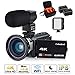 Produktbild Videokamera, 4K Camcorder Cofunkool 48MP Ultra HD WiFi IPS Touchscreen IR-Nachtsicht 16X Digital Zoom Video Camcorder mit Mikrofon, LED Videoleuchte, Weitwinkelobjektiv, Schultertasche