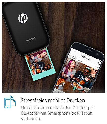 HP Sprocket Mobiler Fotodrucker (Drucken ohne Tinte, Bluetooth, 5 x 7,6 cm Ausdrucke) schwarz / silber reviews HP Sprocket Mobiler Fotodrucker (Drucken ohne Tinte, Bluetooth, 5 x 7,6 cm Ausdrucke) schwarz / silber