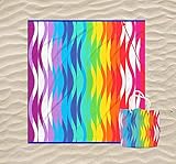 Este paquete incluye una toalla de playa 180 x 180 cm y una bolsa 45 x 35cm, se apto para amantes, amigos y la familia.