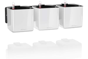 LECHUZA CUBE Glossy Green Wall Home Kit weiß-highgloss 13523