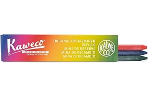 Kaweco Mine colorate da 5,6 mm, verde, blu, rosso, 3 pezzi, di ricambio da 5,6 mm, per portamine o portamine da 5,6 mm, per tutte le penne