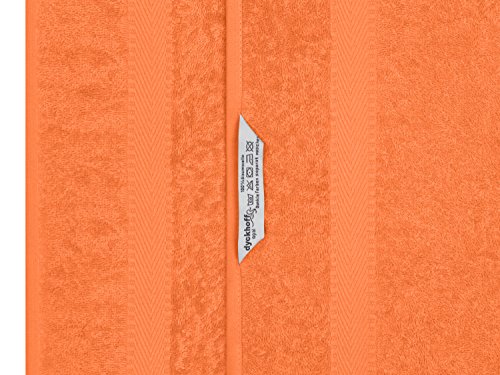 Frottiertücher der Serie Opal – erhältlich in 33 modernen Farben und 7 verschiedenen Größen -Markenqualität von Dyckhoff, Duschtuch [70 x 140 cm], orange - 4