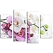 Produktbild Bluelover Orchideen Bilder 4Pcs Kombination Gedruckt Auf Leinwand Rahmenlose Zeichnung Haus Wand Dekor Geschenk