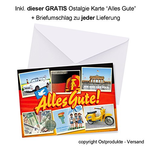 Schokoladen Täfelchen DDR Geldscheine ++ DAS Ostprodukte Geschenk – DDR Traditionsprodukt und Ossi Kultprodukt – Geschenkidee für alle Ostalgiker aus Ostdeutschland vom Ostprodukte Experten – Ostpaket mit DDR Klassiker – Ideal für jedes DDR Geschenkset ++ GRATIS: Zu jeder Lieferung erhalten Sie immer genau die hier angezeigte DDR Geschenkkarte (copyright Ostprodukte-Versand) !! ++ - 4