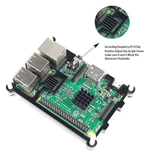 4 en 1 kit profesional para Raspberry Pi 3   Raspberry Pi Modelo B 2  arco iris en rodajas 9 Capas caja de la caja de refrigeraci  n   cable USB Mini Fan   Micro con giro   encendido  fresco