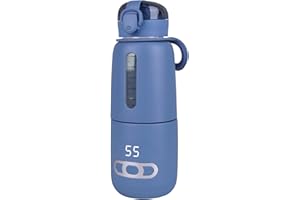 Hoapin Scaldabagno portatile scaldabiberon rapido USB caricatore bottiglia di vetro 300 ml temperatura regolabile 37-55 °C Batteria 15000 mAh Potenza 90 W (blu)