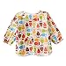 Owl Cotton Waterproof Sleeved Bib Baby Feeding Bibs Art Smock, 2 PCS