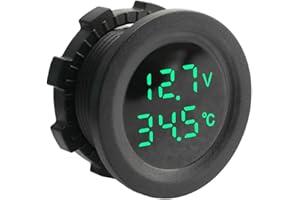 ROSEBEAR Temperaturmesser Voltmeter Digitalbatterie für Auto Motorrad für Fahrzeuge 12 V