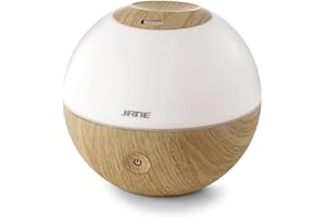 JANE Jané Moon Umidificatore Ultrasónico con Luce, Adatto per Essenze, 2 Velocità, Tattile, Uscita Vapore Orientabile