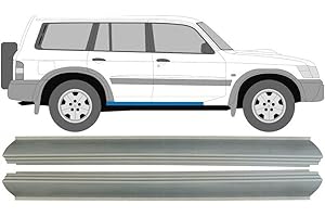 EASYPARTS Lot de 2 panneaux de réparation de panneau à bascule pour Nissan Patrol Y61 GY61 1997–2009/5 portes/acier non peint/pour les deux côtés de la voiture/débarrassez-vous de la rouille dans votre voiture