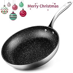 SKY LIGHT Poêle à Frire avec Coffret Cadeau Poêle Antiadhésive Fonte Aluminium Ø 28 CM Appropriée pour Tous Four à Induction et Lave-Vaisselle