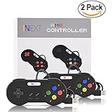iNNEXT 2 x SNES USB-Controller Super Nintendo PC Gamepad Joypad SNES Controller Gamepad for Windows PC Mac ( Multi-Color Keys)