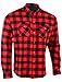 Produktbild Bikers Gear Australia Limited Motorrad Kevlar Aramid gefüttert Schutz Flanell Hemd, Rot/Schwarz, Größe 2 X L