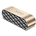 Produktbild RQINW Portable Wireless Stereo Bluetooth Lautsprecher, Mini Auto Bluetooth Lautsprecher, Eingebautes Mikrofon Freisprecheinrichtung Anruf AUX Line TF Karte Wiederaufladbare (Gold)