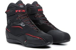 TCX Zeta Waterproof Moto Uomo, Sportive e Impermeabili, Scarpe Adatte ad Uso Urbano, Tomaia in Microfibra, Chiusura con Lacci e Velcro