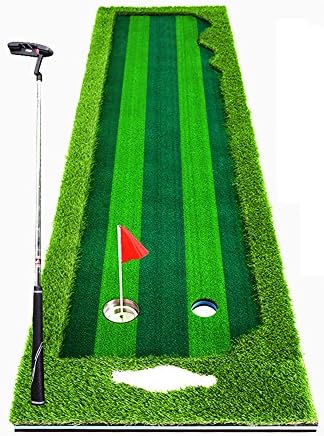 YJ Golf Mats Golf Mats Widened Upgraded Version Indoor Golf Course   Putt Exerciser Home/Office Green Carpet High Simulation Four-color Grass Multi-lane Design