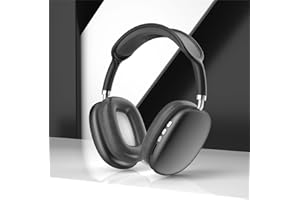 TENLANG P9 Pro Max Casque Bluetooth supra-auriculaire,Casque stéréo sans fil à réduction de bruit,Supporte la carte TF,Bandeau en éponge souple pour les voyages bureau téléphone portable et le PC (noir)