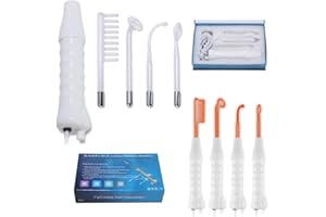 ZJCHAO Dispositivo di Bellezza della Pelle ad Alta Frequenza, 4 in 1 Elettroterapia Tubo di vetro per Rimozione dell'Acne Distensione della Pelle Rughe Linee Sottili Gli occhi gonfi