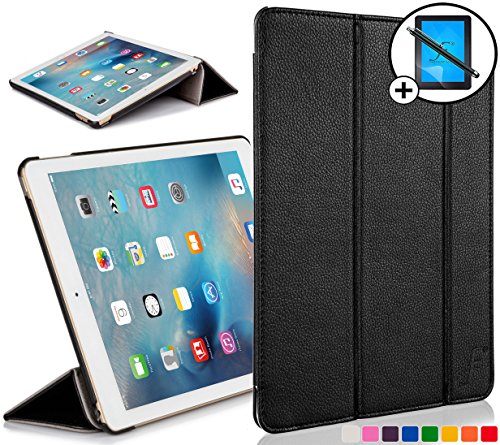 Forefront Cases® Neue Leder Hülle / Tasche / Case / Cover für Apple iPad Air 2 / 2nd Generation A1566 (Oktober 2014) - Ultra Slim Lightweight mit vollem Geräteschutz - inkl. Eingabestift und Displayschutz