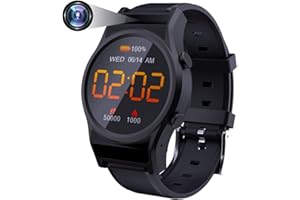 DIGIKUBER Smartwatch Mini Kamera IPX6 Wasserdicht, Versteckte Kamera Smart Watch, 1080P Tragbare Cam Gear, Video Audio Recorder, Überwachungskameras für Android iOS Outdoor