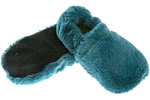 Pelucho - Chaussons Chauffants - Bien-Être, Chaleur et Douceur - Bouillotte Sèche Micro-Ondable - Grains de Blé et Fleurs de Lavande - Fabriqués en France