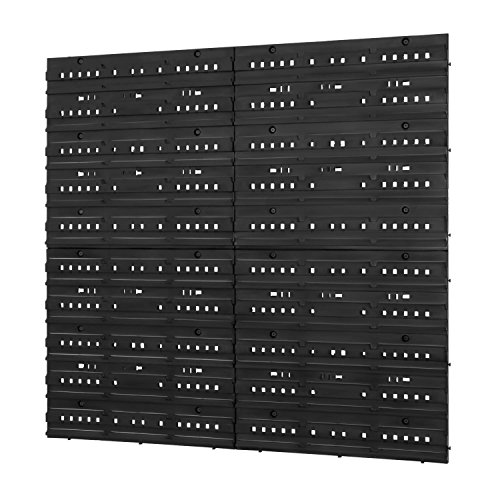 4 Stück Wandplatte Wandregal Lochplatte Stapelbox Kiste Lagerregal Regalsystem Werkstattwand