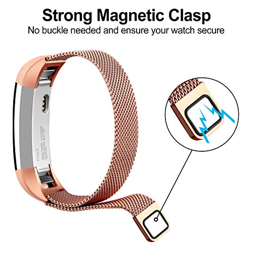 Ersatz Fitbit Alta und Alta HR Armbänder, Milanese Edelstahl Metall Armband für Fitbit Alta HR und Fitbit Alta - 2