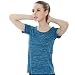 Produktbild Fletion Damen Sommer Lose Schnell Trocknend Kurzarm T-Shirt Casual Bluse Tops Für Sport Fitness Yoga