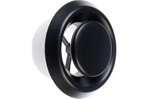 ABOUT VENT 100mm Anthrazit Kunststoff Tellerventil - Rund Abluft Zuluft Lüftungsventil - Anemostat, Diffusor, Lüftungsgitter
