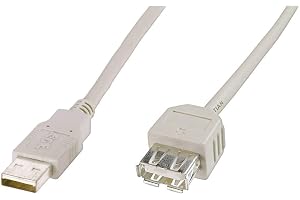 DIGITUS USB 2.0 förlängningskabel – 1,8 m – USB A (hane) till typ A (hona) – 480 Mbps – för skrivare, kortläsare, tangentbord, kamera, hubbar –