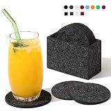 UN MATERIAL DE CALIDAD : Estos posavasos con un espesor de 5 mm son de fieltro en poliéster de calidad, diseñado para durar. El fieltro es un material espeso, robusto y durable, ideal para uso en interiores y en exteriores. Antideslizantes y resistentes al calor, con un diámetro universal de 10 cm, los posavasos Chillify se adaptan a todos los tipos de vasos y tazas.