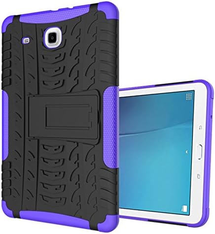 Samsung Galaxy Tab E 9.6" Case,AyiHuan Shock Proof Armour Dual Protection Case Cover with Built-in Kickstand for Samsung Tab E SM-T560 / T561 / T565 9.6-Inch Tablet,purple