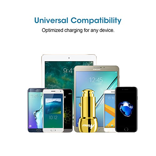 KFZ-Ladegerät, aimus 6,8 A/34 W Anschlüssen [Full Metal Shell] Dual USB KFZ Adapter Reise KFZ-Ladegerät [integrierter Sicherheit Schutz] für iPhone 7/6/6 Plus/6S/6S Plus, iPad Pro/Air 2/Mini 3, Samsung Galaxy Note 5/4, S Serie & Edge Modelle; LG G4/G5, Google Nexus 5 X 6P; und anderen iOS und Android-Geräte - 7