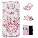 Produktbild HopMore Samsung Galaxy S9 Silikon Leder Hülle mit Kartenfach Klappbar Design Motiv Bumper Ledertasche Magnetverschluss Standfunktion Holster Bookstyle Schutzhülle Handyhülle Tasche Schale Cover Case pour Galaxy S9 -- Rosen
