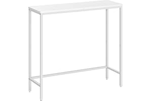 ‎HOOBRO HOOBRO Schmaler Konsolentisch, 75 cm Beistelltisch, Flurtisch, Kleiner Ausstellungstisch, Sofatisch für kleinen Raum, für Eingang, Flur, Weiß EWW75XG01