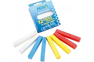 ACHA - Tiza Cuadrada Blanca Pq 12 Pz Acha 90X13X13Mm