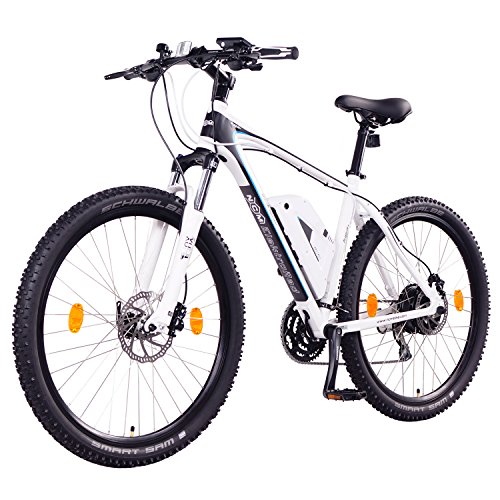 NCM Prague+ 27,5″ Zoll E-MTB,Mountainbike E-Bike, 36V 250W Bafang Motor, 36V 14Ah designer Rahmen Akku mit Panasonic Zellen, hydraulische Tektro Auriga Scheibenbremsen, 24 Gang Shimano Acera Gangschaltung, matt weiß,schwarz - 3