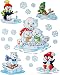 Produktbild alles-meine.de GmbH 9 TLG. Set _ Fensterbilder -  Winter & Weihnachtsmotive - Pinguine & Eisbären im Schnee  - statisch haftend - selbstklebend + wiederverwendbar / Weihnachten..