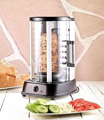 Rosenstein & Söhne Grill pour kebab et brochettes avec vitre - 1500 W