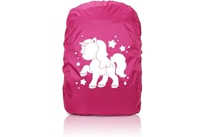 CAPANEUS Copri Zaino per Pioggia, 35L Reflective Impermeabile Bambino Copri Zaino, Coprizaino Impermeabile con Riflettenti, Copertura Zaino Antipioggia Universale per Scuola, Bicycling, Escursionismo, Viaggio