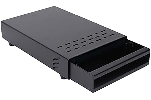 01 02 015 Cajón de Caja de Café, Caja de Polvo de Residuos de Café Desmontable Engrosada de Acero Inoxidable Contenedor de Basura de Café Antideslizante para el Hogar, la Oficina, el Restaurante Y la(Negro)