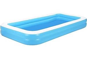 Uniguardian Aufblasbarer Pool, Familienpool, Deluxe-Kinderbecken, Planschbecken, Schwimmbecken, Familien-Ozeanballbecken, Planschbecken, PVC, faltbar, langlebig, Schwimmbecken für Familie, Garten, Auß