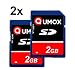 Produktbild QUMOX 2pcs Pack 2 GB 2048 MB SD-Speicherkarte Karte Speicherkarte für Kamera Kamera Telefon mp3 fm Transmitter