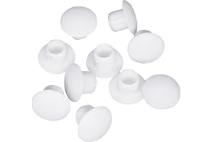 SKIR'CO Tapones de Plástico Blanco de 7 mm - 20 Unidades para Agujeros de Taladro y Tornillos en Muebles