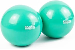TEKBOX Komodo Weighted Toning Balls - Soft Pilates Yoga Training Pair
