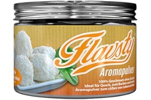 ‎FLAVSTY Flavsty® Geschmackspulver Kokos Weiße Schokolade - Veganes Geschmackspulver ohne Zucker - Aromapulver - Flavorpowder