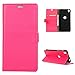 Produktbild Alcatel Shine Lite Lederhülle, Leder Handyhülle Stoßfest Schutzhülle Brieftasche Hülle Magnet Cover Geldbörse Hülle Anti-kratzer PU Leather Wallet Case mit Karte Slots und Supporter (Pink)