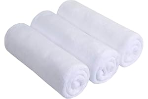 BW&HM Toalla Gimnasio Microfibra Deporte Toallas Gym Hombre Mujer Secado rápido 40 x 80 cm Paquete de 3 Blanco