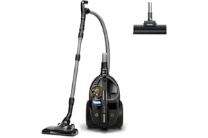 Philips Odkurzacz Bezworkowy Serii 9000- Moc 900W, Do Każdego Rodzaju Powierzchnii, Filtr Allergy H13, Nasadka TriActive Ultra, Technologia NanoClean, pojemność zbiornika na kurz - 2.2L (XB9154/09)