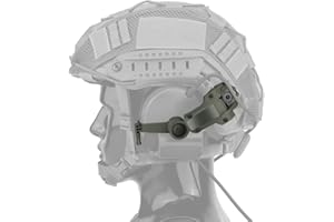Shanyingquan Adattatore Tactical Helmet Rail Headset, Kit di supporto per cuffie di rotazione multi-angolo compatibile con OPS Core ARC/Team Wendy M-LOK